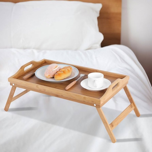 Foldable wooden Breakfast Tray – Bed Table, Laptop Desk & Serving Tray8