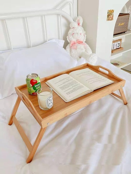 Foldable wooden Breakfast Tray – Bed Table, Laptop Desk & Serving Tray8
