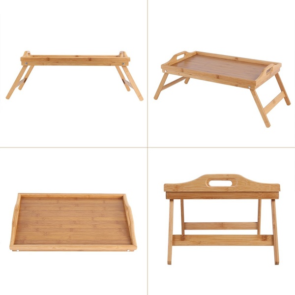 Foldable wooden Breakfast Tray – Bed Table, Laptop Desk & Serving Tray8