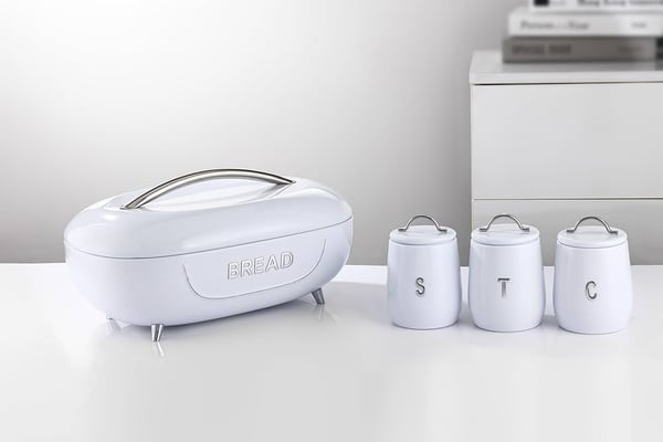 Premium 4-Piece Bread Bin & Canister Set – Premium Kitchen Collection
