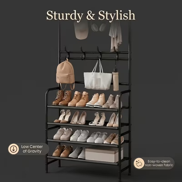 3-in-1 Coat, Shoe & Bag Organiser
