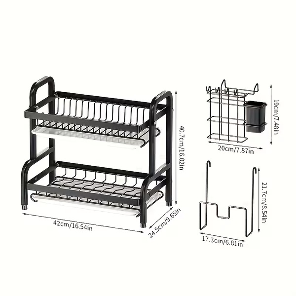 2-Tier Kitchen Organiser & Dish Drying Rack