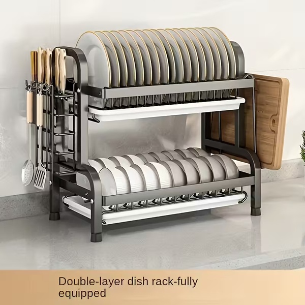 2-Tier Kitchen Organiser & Dish Drying Rack