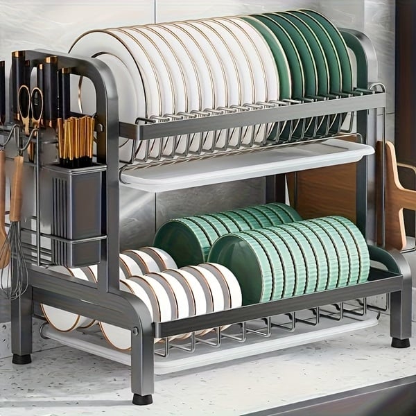 2-Tier Kitchen Organiser & Dish Drying Rack