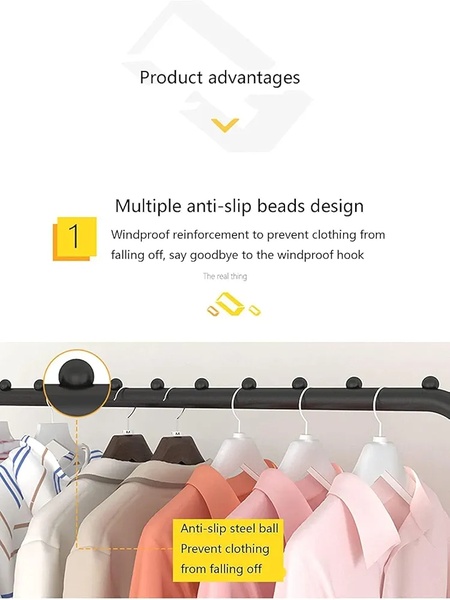 Single Rail Clothes Organiser with Shoe Shelf