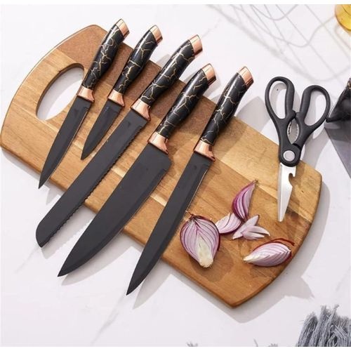 Luxury Knife Set with Rotating Acrylic Stand – Premium Kitchen Collection