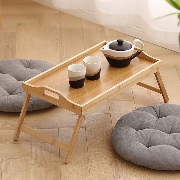Foldable wooden Breakfast Tray – Bed Table, Laptop Desk & Serving Tray8