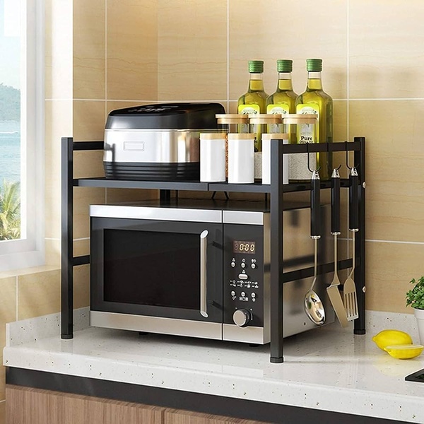 Adjustable Microwave Oven Rack – Kitchen Space-Saving Organiser