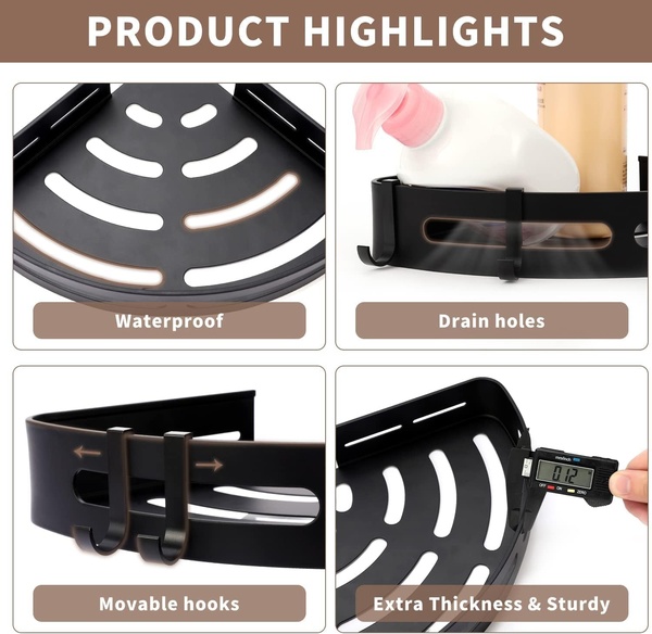 Multifunctional Corner Shelf Set (2 Pack) – Bathroom & Kitchen Space Saver