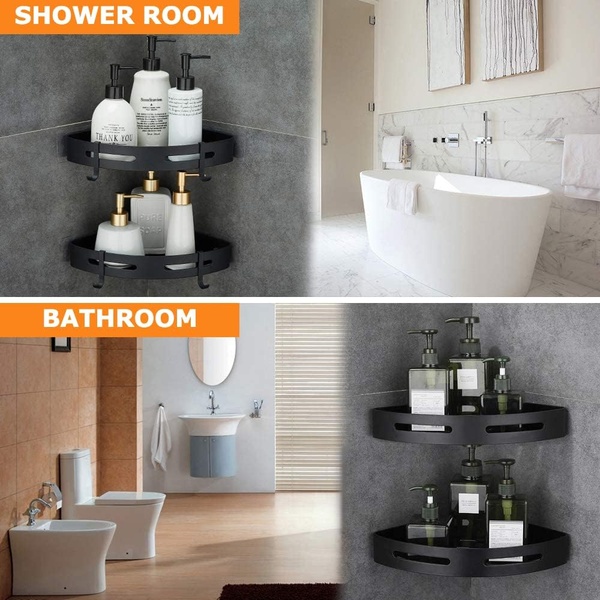 Multifunctional Corner Shelf Set (2 Pack) – Bathroom & Kitchen Space Saver