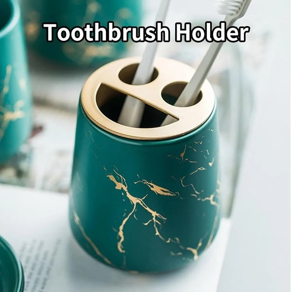4-Piece Ceramic Bathroom Accessories Set – Elegant Bathroom Upgrade