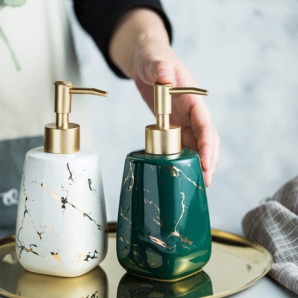 4-Piece Marble Bathroom Accessories Set – Luxury Bathroom Collection