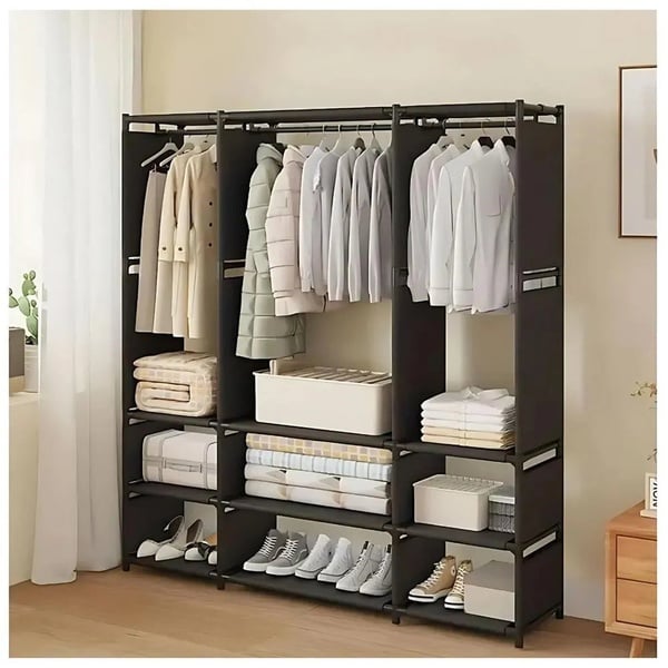 Triple Portable Wardrobe – Complete Bedroom Storage Organiser
