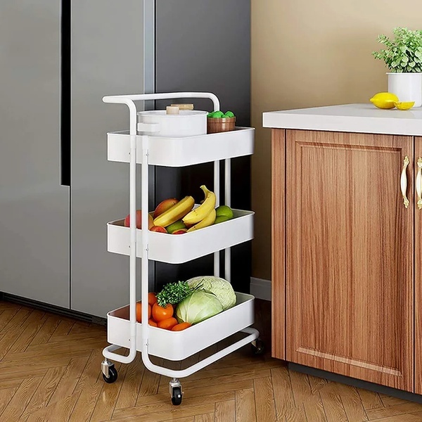 3-Tier Rolling Storage Cart – Multi-Purpose Home Organiser