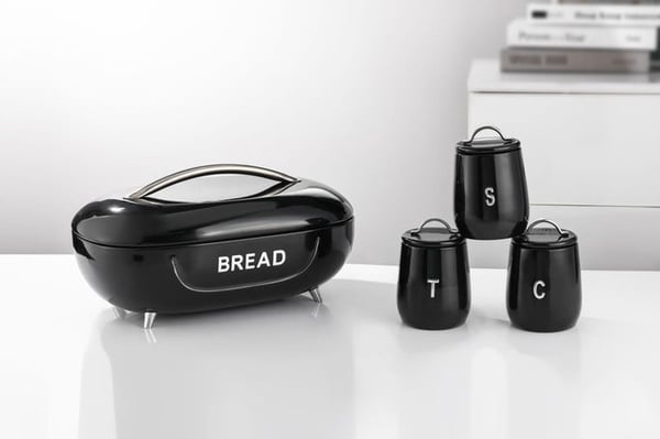 Premium 4-Piece Bread Bin & Canister Set – Premium Kitchen Collection