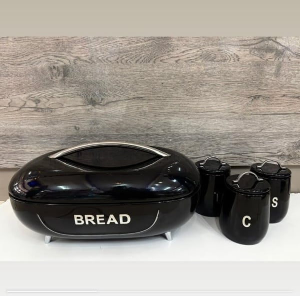 Premium 4-Piece Bread Bin & Canister Set – Premium Kitchen Collection