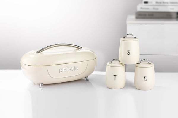 Premium 4-Piece Bread Bin & Canister Set – Premium Kitchen Collection