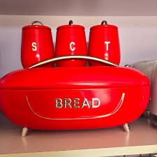 Premium 4-Piece Bread Bin & Canister Set – Premium Kitchen Collection