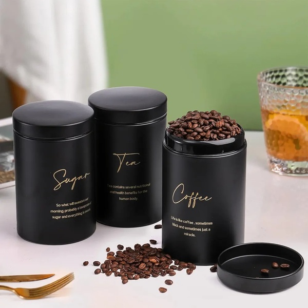 4-Piece Bread Bin & Canister Set – Modern Kitchen Collection