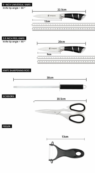 8 Piece Premium Knife Set with Display Stand – Cook Like a Chef