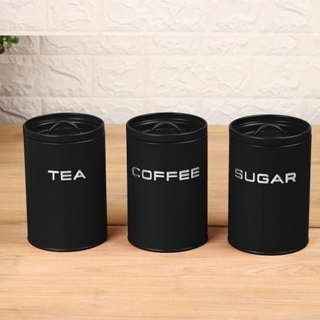 4 Piece Bread Bin & Canister Set – Modern Matte Kitchen Collection
