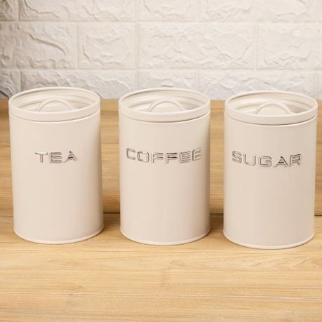 4 Piece Bread Bin & Canister Set – Modern Matte Kitchen Collection