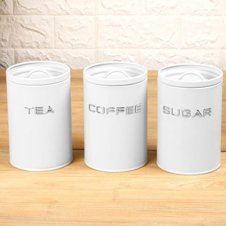 4 Piece Bread Bin & Canister Set – Modern Matte Kitchen Collection