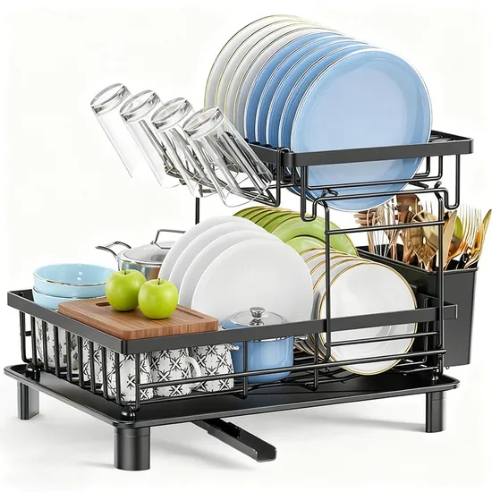 2 Tier Dish Drying Rack – Keep Your Kitchen Organised