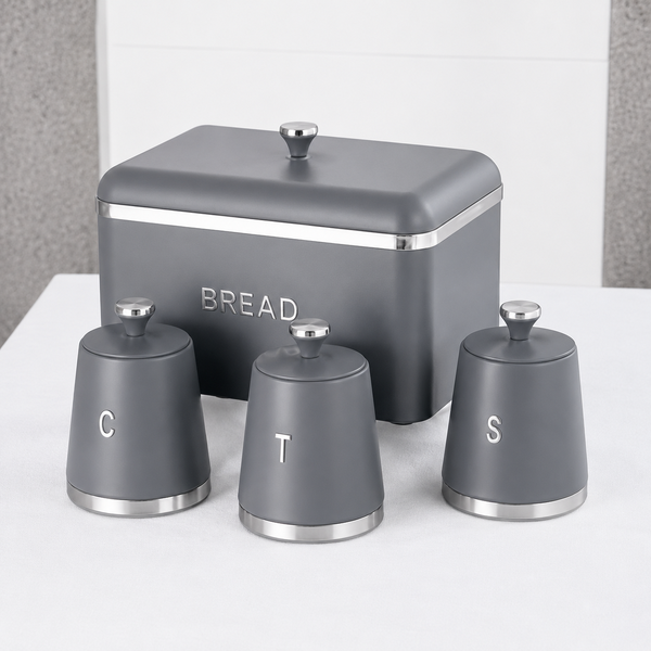 Premium Kitchen Storage Collection – Bread Bin & Canister Set