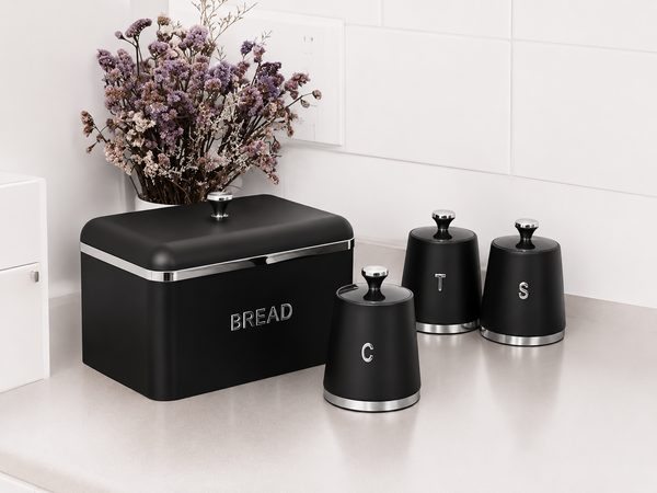Premium Kitchen Storage Collection – Bread Bin & Canister Set