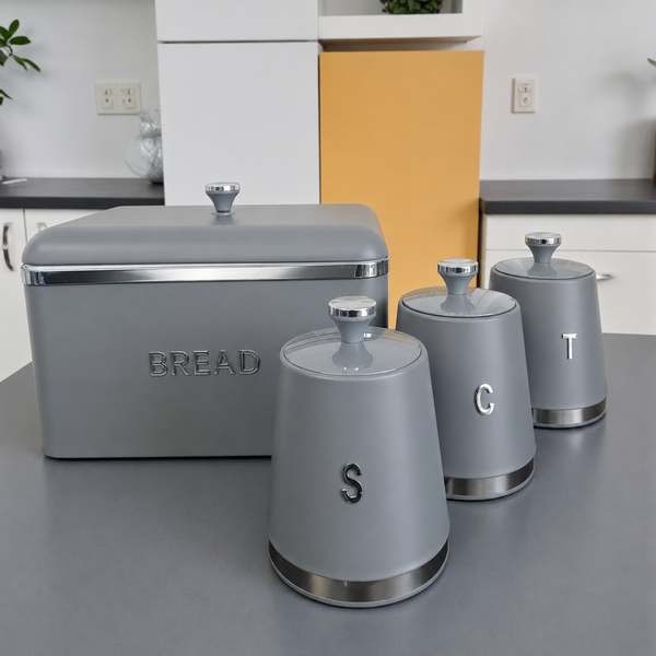 Premium Kitchen Storage Collection – Bread Bin & Canister Set