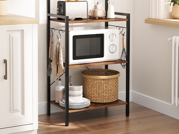 4 Tier Kitchen Rack – Coffee Station & Microwave Storage Shelf
