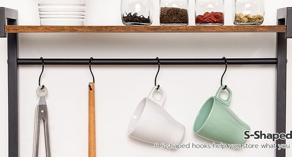 4 Tier Kitchen Rack – Coffee Station & Microwave Storage Shelf
