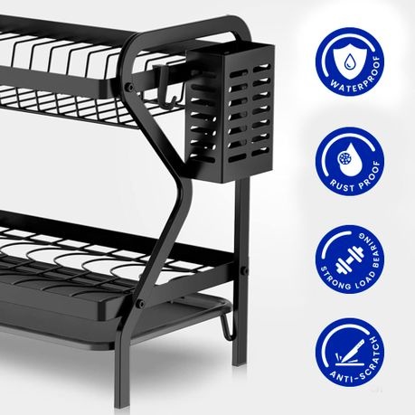 Double Layer Dish Drying Rack – Stylish & Space-Saving Kitchen Organisation