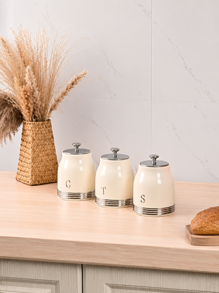 4 Piece Bread Bin & Canister Set – Modern Kitchen Storage