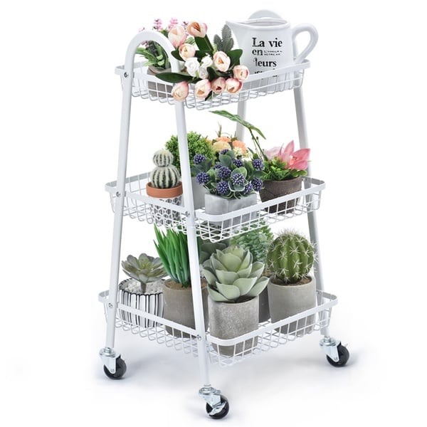 3-Tier Multi-Functional Metal Storage Cart