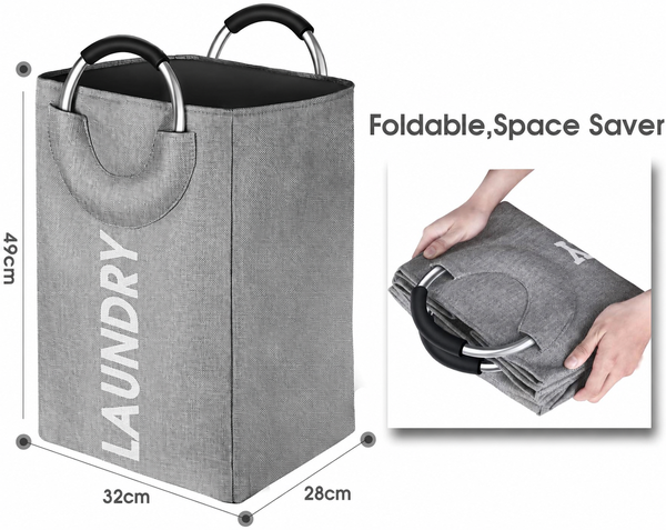 Collapsible Laundry Bag with Ring Handles