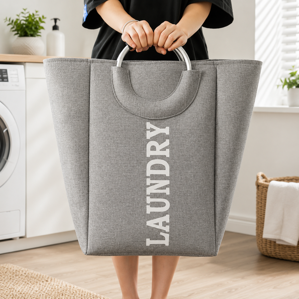 Collapsible Laundry Bag with Ring Handles