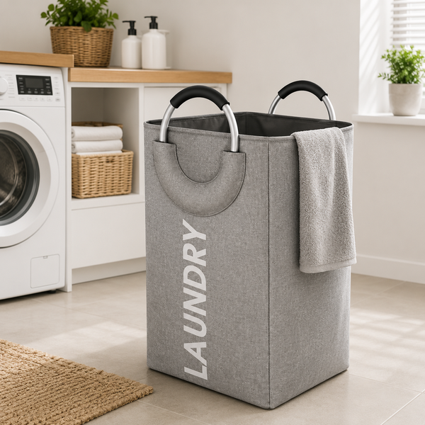 Collapsible Laundry Bag with Ring Handles