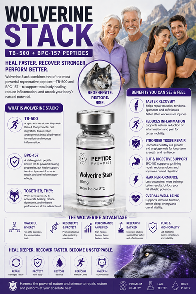 Wolverine Stack 10mg Self Mix Vial - with BAC water Information Sheet