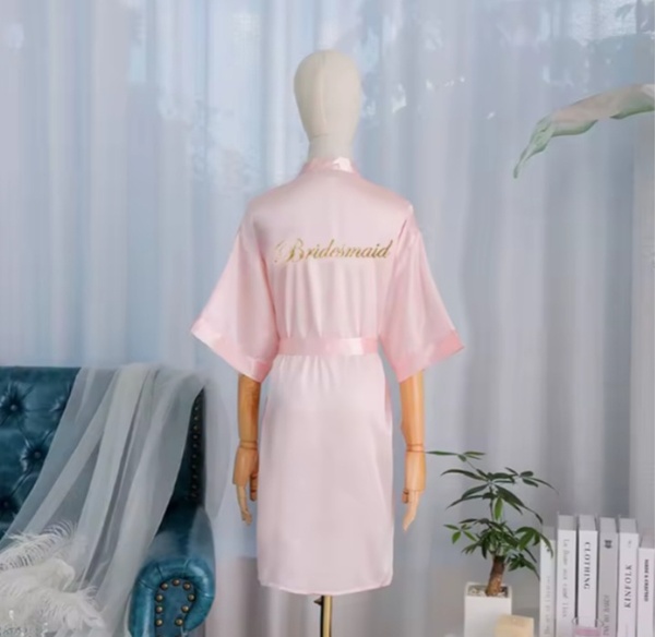 Bridal silk robe set