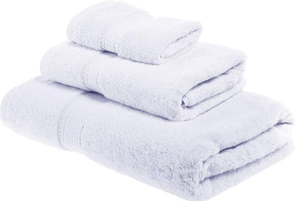 Personalised 3 Pieces Superior Solid 100% Cotton Towel Set -White A01-1, 01 - 2, 01 - 3