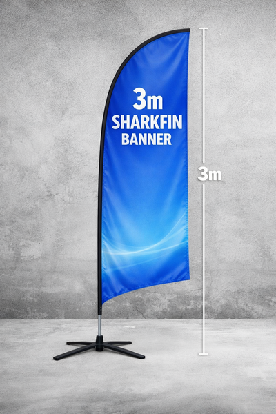 3m branded Sharkfin banner
