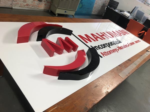3D Fabricated Sign