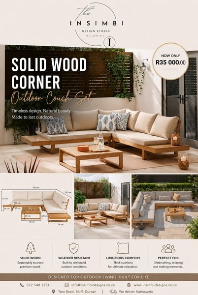 Outdoor wooden furniture
