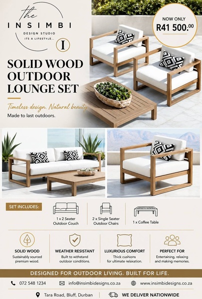 Outdoor wooden furniture