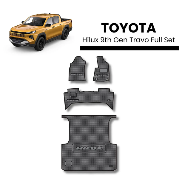 Toyota Hilux 9th Gen Travo Rubber Mat Set Full