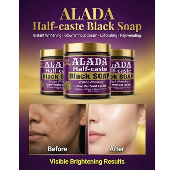 Alada Half Caste Whitening Black Paste Soap (Thailand)