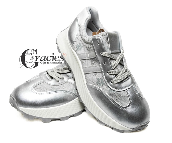 Women's Metallic Mesh Sneakers