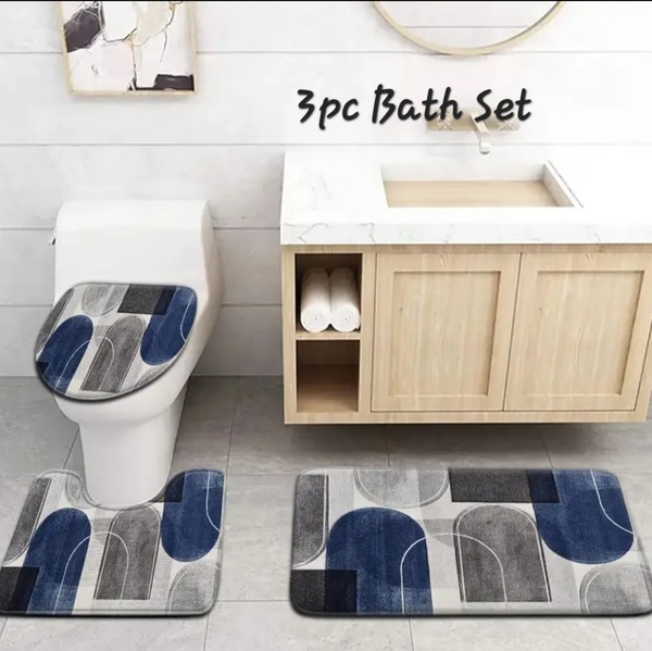 3pc Memory Foam Toilet Sets
